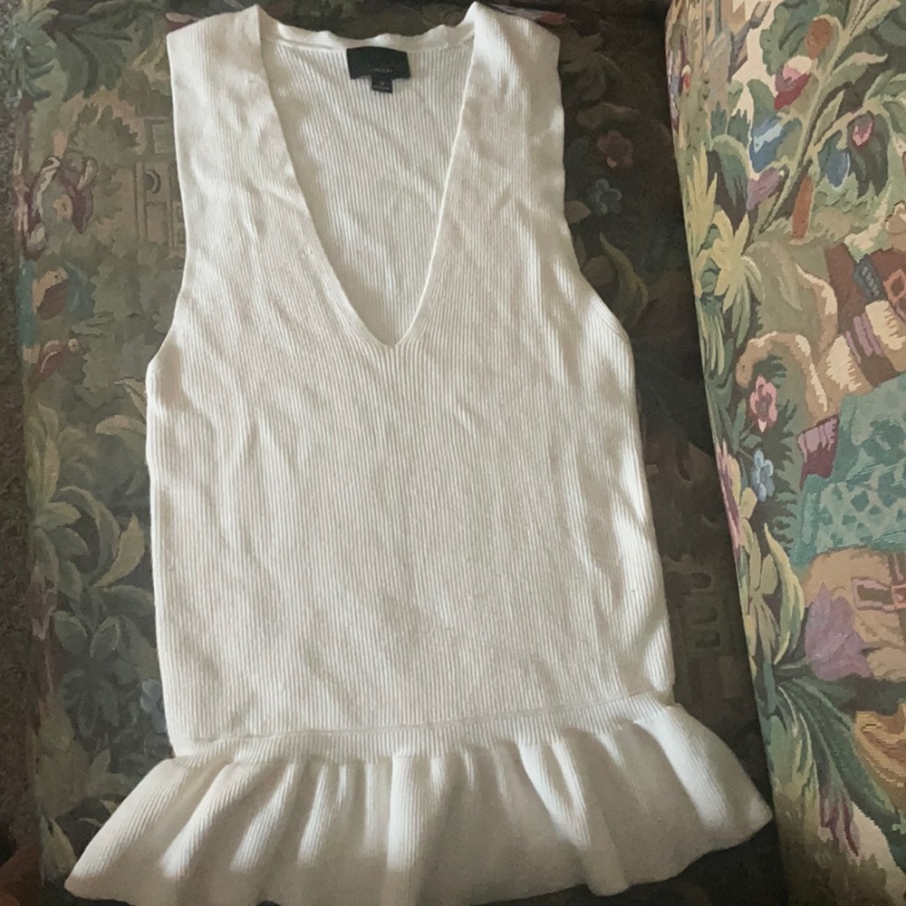 Lumiere white knit tank